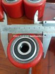 Bánh xe pu gang đỏ 70x60mm xe nâng NIULI